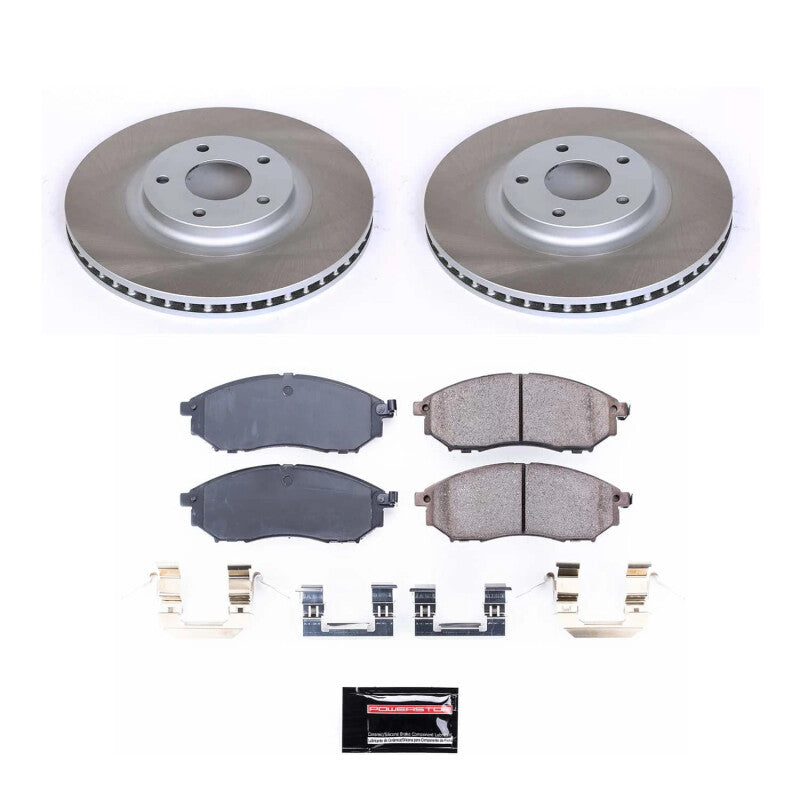 PowerStop 11-14 Nissan Murano Front Semi-Coated Rotor Kit (SC5263)