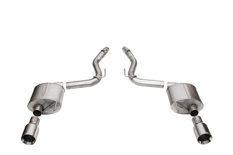 CORSA Sport, Touring / 3.0 in Axle-Back 4.5 in Straight Tips | 2024 Mustang GT Coupe (21253, 21257)