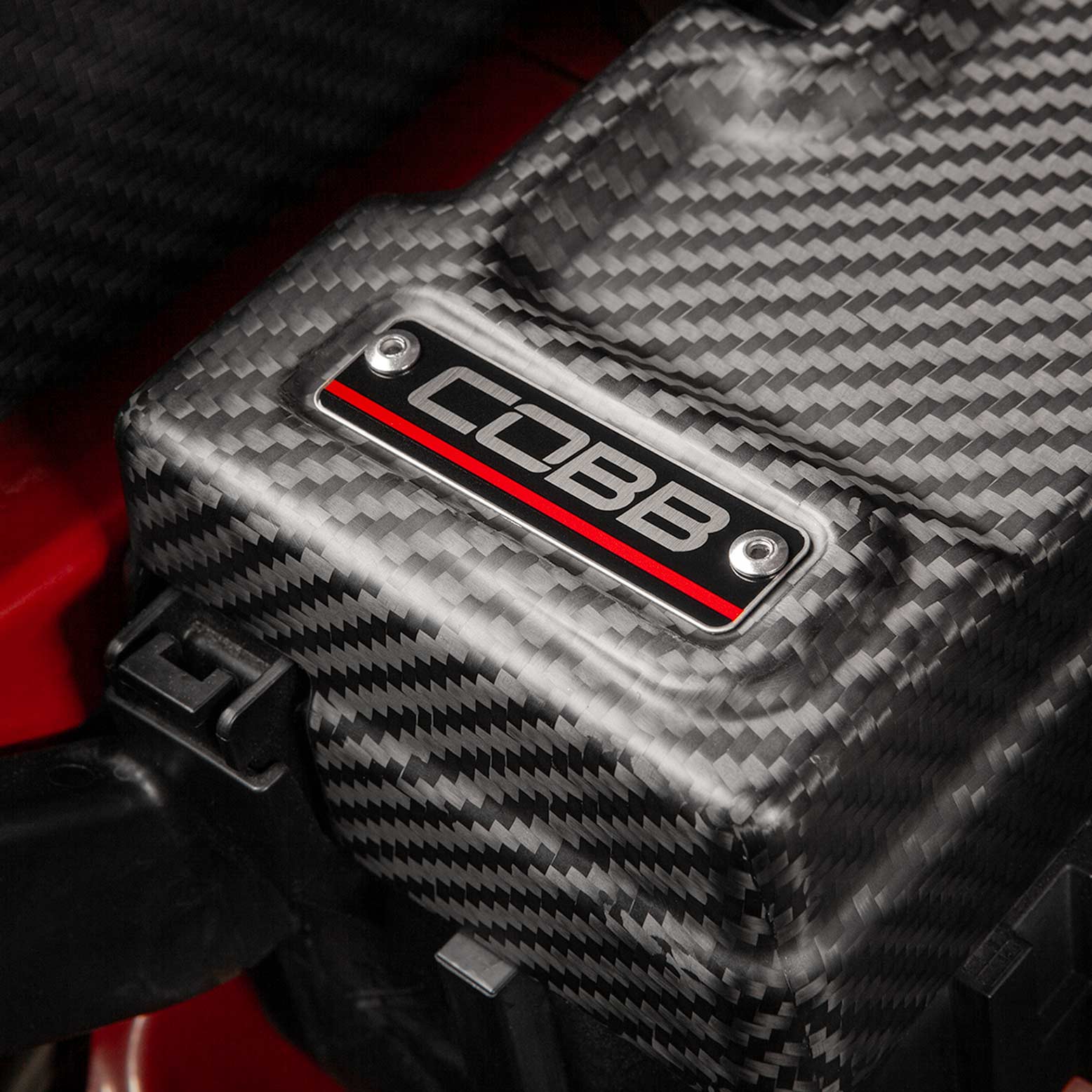 COBB Redline Matte Carbon Fiber Fuse Box Cover Kit | Subaru WRX (22-25) (846665-KIT-RMC)