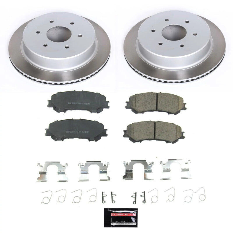 PowerStop 17-22 Nissan TITAN Rear Semi-Coated Rotor Kit (SC7874)