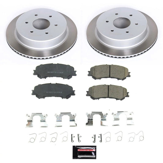 PowerStop 17-22 Nissan TITAN Rear Semi-Coated Rotor Kit (SC7874)