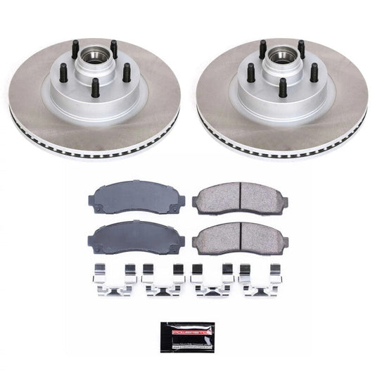 PowerStop 01-05 Ford Explorer Sport Trac Front Semi-Coated Rotor Kit (SC1920)