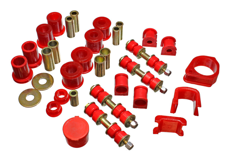 Energy Suspension 4.18117R Hyper-Flex Bushing Kit, Red For 1997-2001 Ford Escort