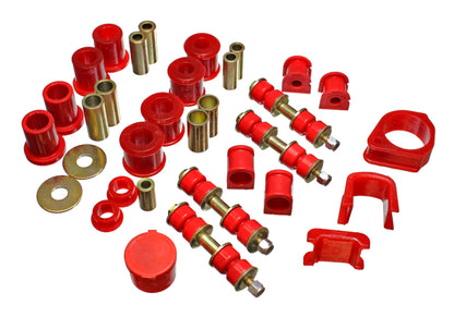 Energy Suspension 4.18117R Hyper-Flex Bushing Kit, Red For 1997-2001 Ford Escort