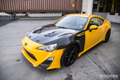 Seibon TS Style Carbon Fiber Hood | Subaru BRZ (12-13) (HD1213SCNFRS-TS)