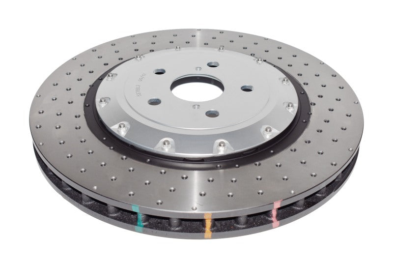 DBA 5000 Series Cross Drilled Front Rotor w/ Silver Hat | Lexus GS F (16-20) (DBA52788SLVXD)