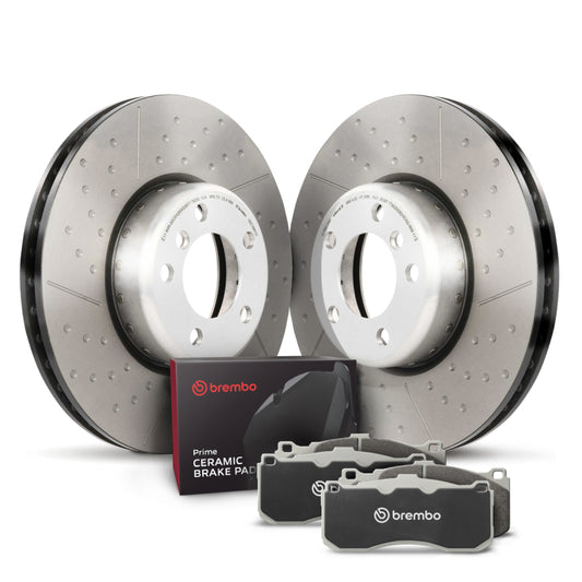 Brembo KT00B73 Front Disc Brake Rotor & Pad Kit for 2012-2018 BMW 335i/340i