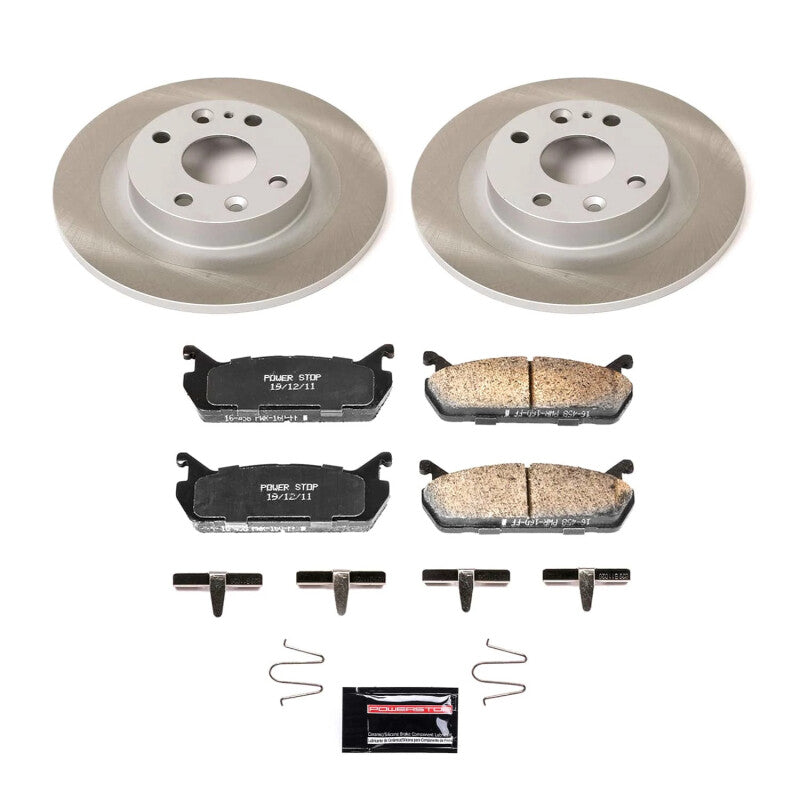PowerStop 91-96 Mercury Tracer Rear Semi-Coated Rotor Kit (SC770)