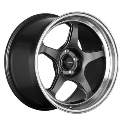(set of 4) Konig Hyperspec Anthracite Metallic w/ Mirror Machined Lip | 18x9" +42mm | 5x114.3mm Wheels
