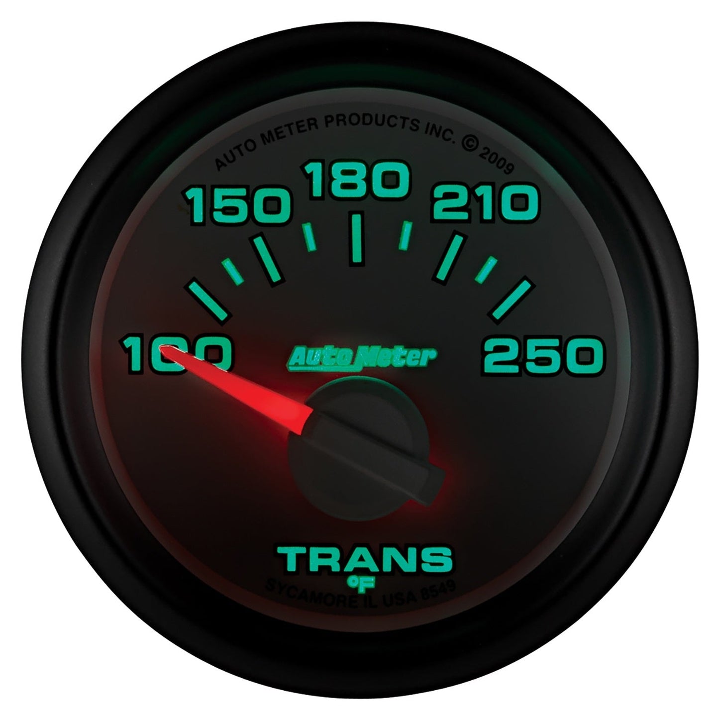 AutoMeter Factory Match 52mm Short Sweep Electronic 100-250 Deg F Transmission Temperature Gauge (8549)