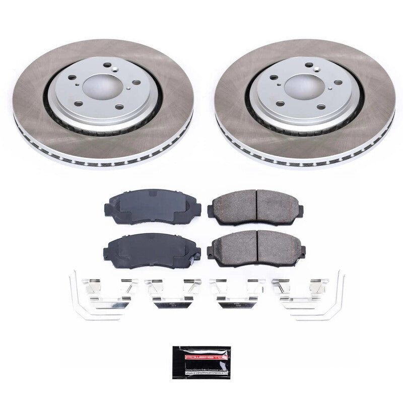 PowerStop 19-22 Honda Passport Front Semi-Coated Rotor Kit (SC6959)