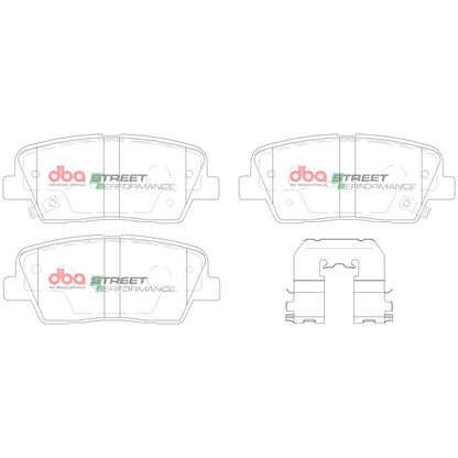 DBA Rear Street Performance Brake Pads | Hyundai Genesis Coupe 2.0L/3.8L (10-16) (DB2178SP)