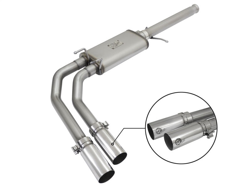 aFe Rebel Series 3in Middle Side Exit SS Exhaust | Chevrolet Silverado/GMC Sierra 1500 (09-16) (49-44062-P)