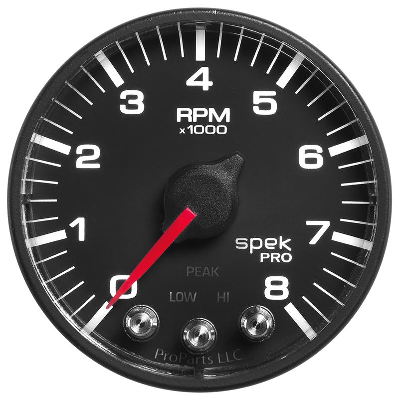 Autometer Spek-Pro 2 & 1/16" Tachometer w/ Shift Light 8K RPM