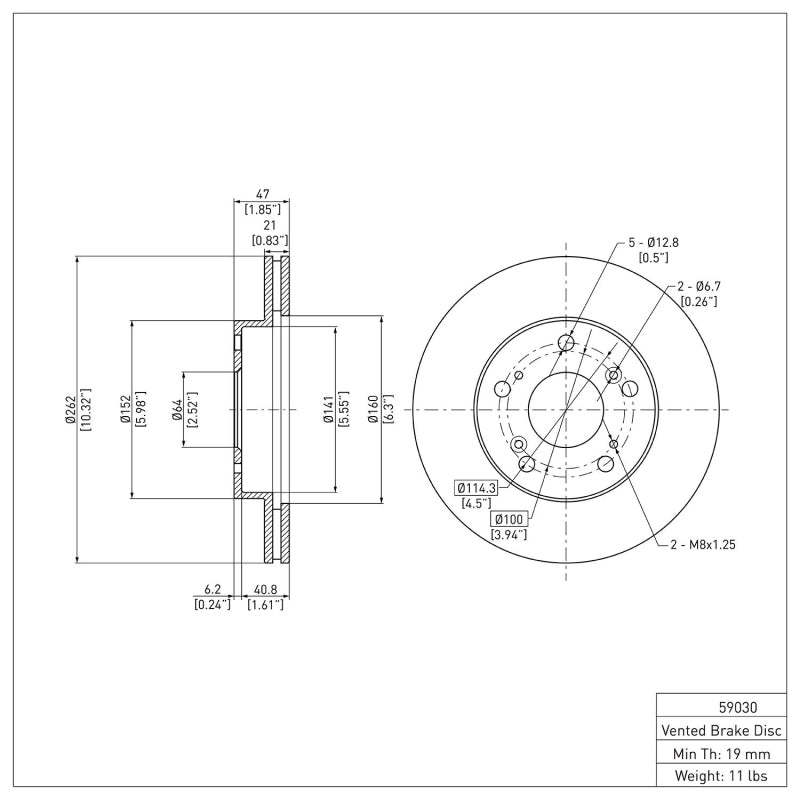 DFC 04-11 Honda Civic F&R Brake Rotor | Civic (600-59030)