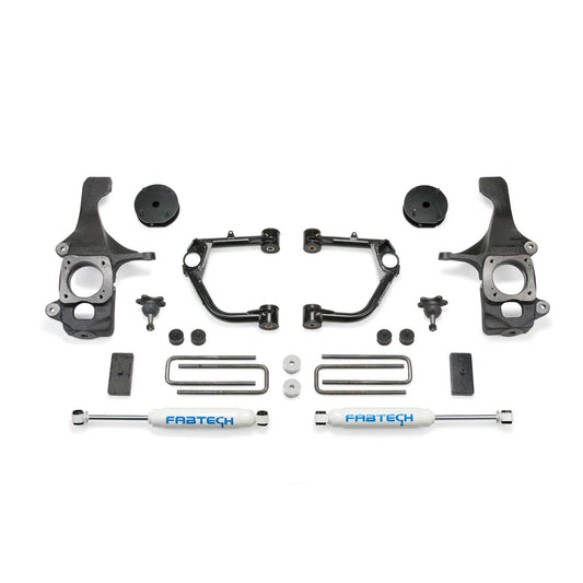 Fabtech 4" Upper Control Arm Kit w/ Budget Jounce Stops & Performance Rear Shocks | Toyota Tundra 2WD/4WD (16-19) (K7050)