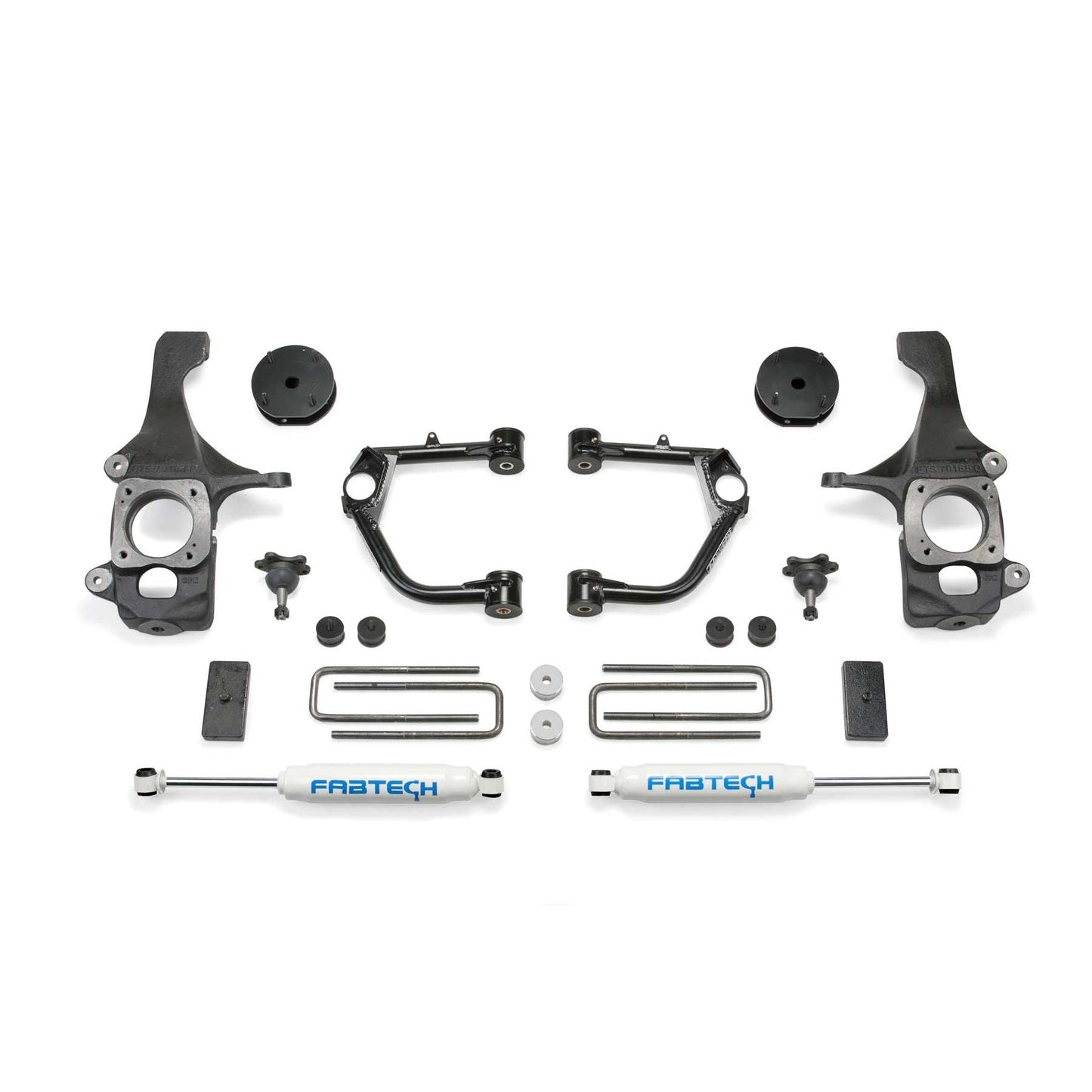 Fabtech 4" Budget Upper Control Arm Kit w/ Budget Jounce Stops & Performance Rear Shocks | Toyota Tundra 2WD/4WD (07-15) (K7028)