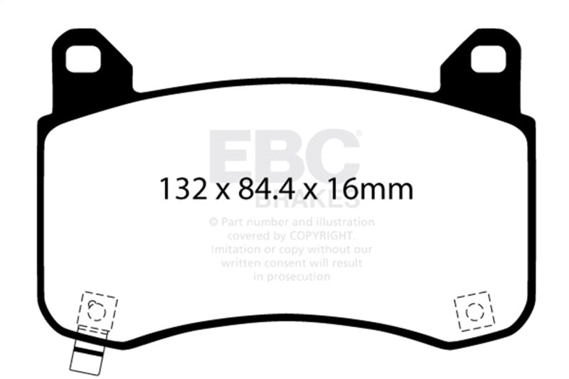 EBC Brakes DP52418NDX Bluestuff NDX Full Race Brake Pads for 18-23 3 Y