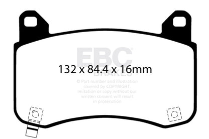 EBC Brakes DP52418NDX Bluestuff NDX Full Race Brake Pads for 18-23 3 Y