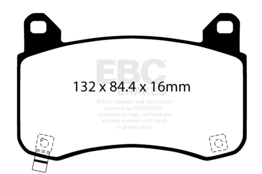 EBC Brakes DP42418R Yellowstuff Street/Track Brake Pads for 18-23 Tesla 3 Y