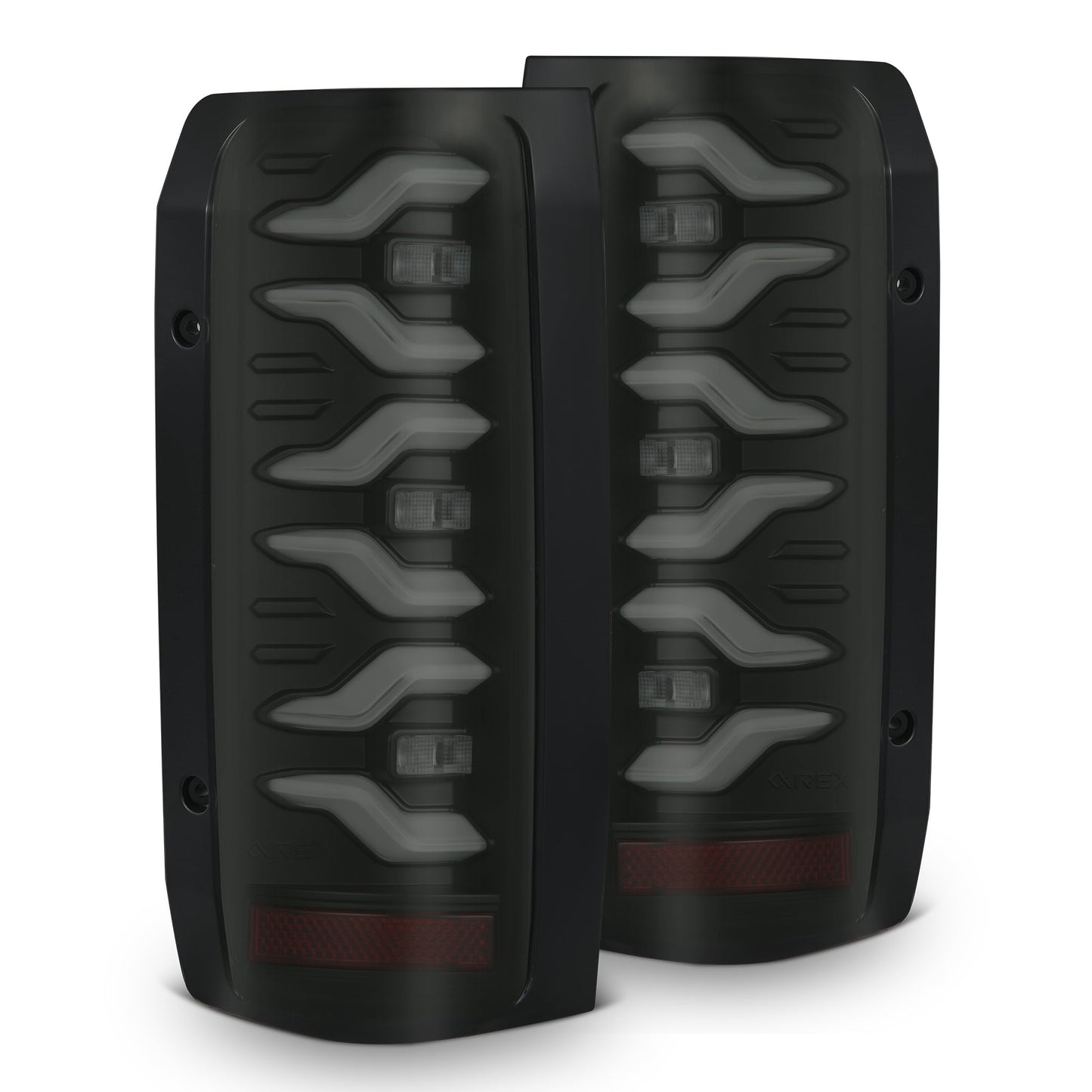 AlphaRex 87-96 Ford F-Series/Bronco LUXX-Series LED Tail Lights Black
