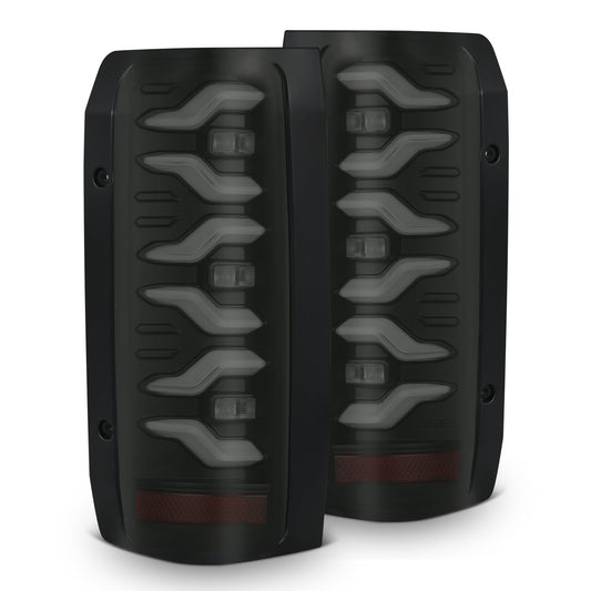 AlphaRex 87-96 Ford F-Series/Bronco LUXX-Series LED Tail Lights Black