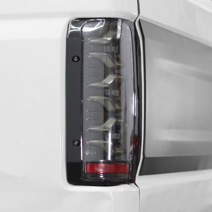 AlphaRex 87-96 Ford F-Series/Bronco LUXX-Series LED Tail Lights Black Red