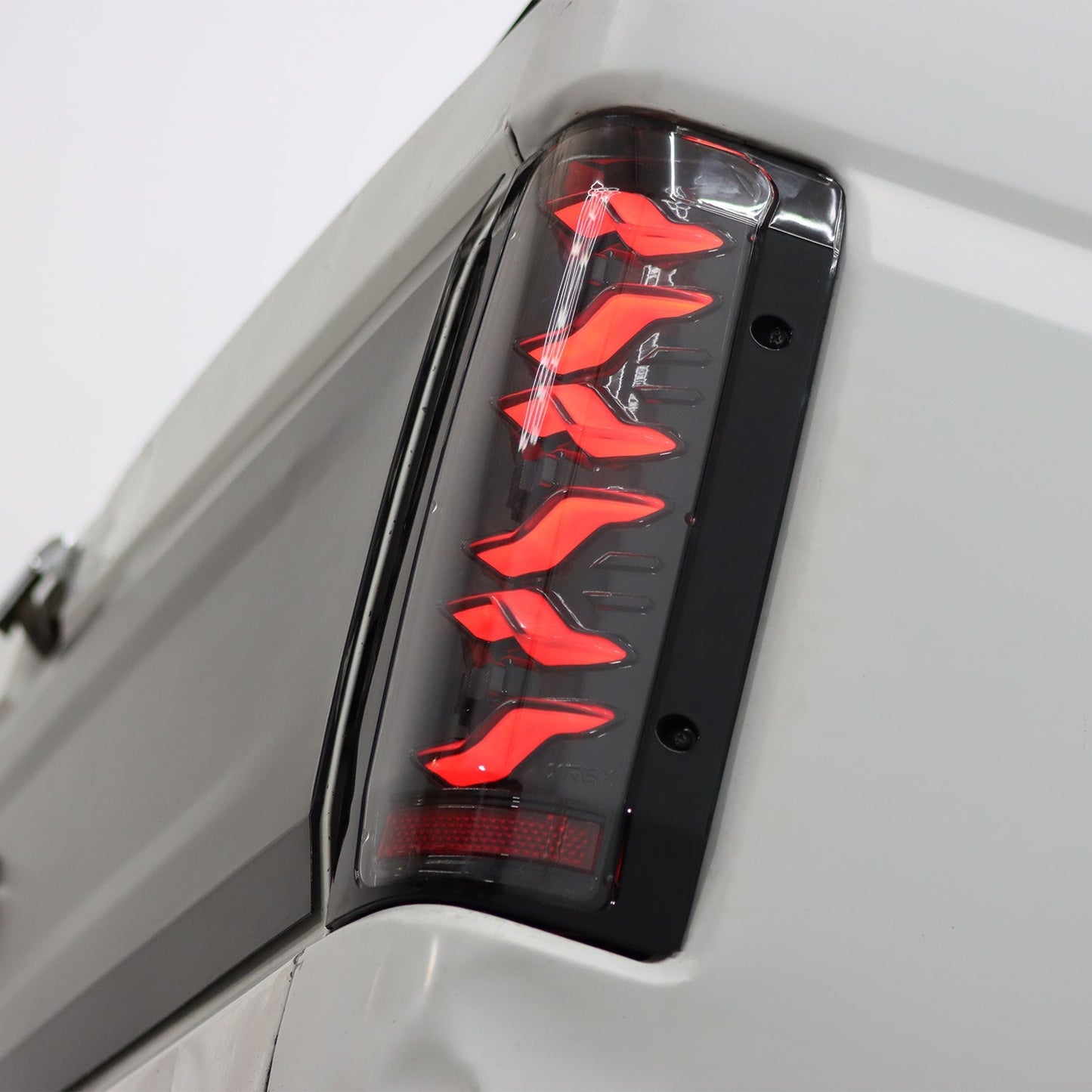 AlphaRex 87-96 Ford F-Series/Bronco LUXX-Series LED Tail Lights Black Red