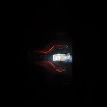 AlphaRex 87-96 Ford F-Series/Bronco LUXX-Series LED Tail Lights Black Red