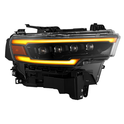 AlphaRex 880890 NOVA Quad LED Headlights Alpha-Black for 25-26 Ram 1500