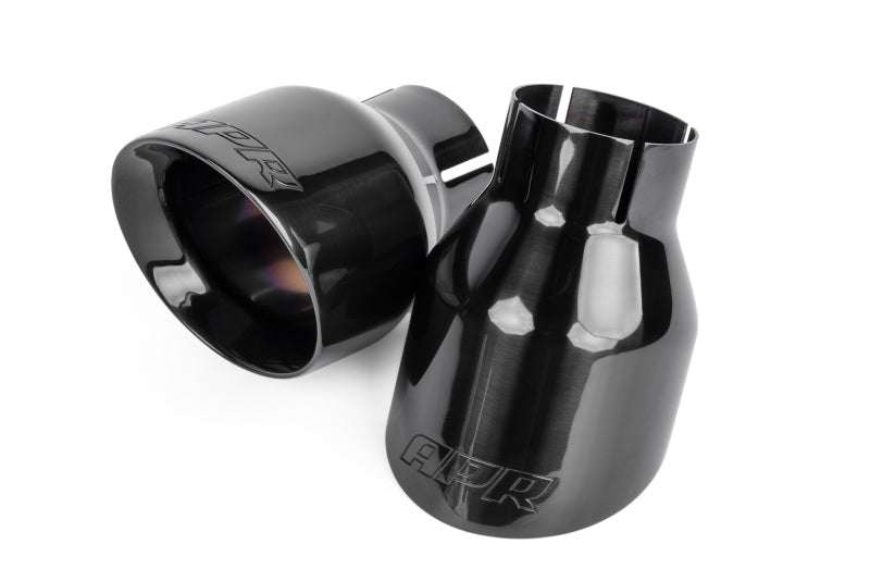APR Double-Walled 4in Slash-Cut Tips | Polished Diamond Black (Set of 2) TPK0003