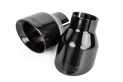 APR Double-Walled 4in Slash-Cut Tips | Polished Diamond Black (Set of 2) TPK0003