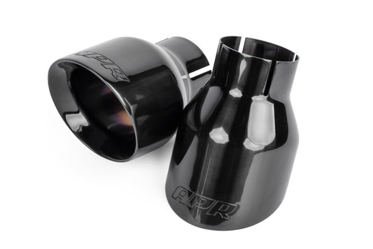 APR Double-Walled 4in Slash-Cut Tips | Polished Diamond Black (Set of 2) TPK0003