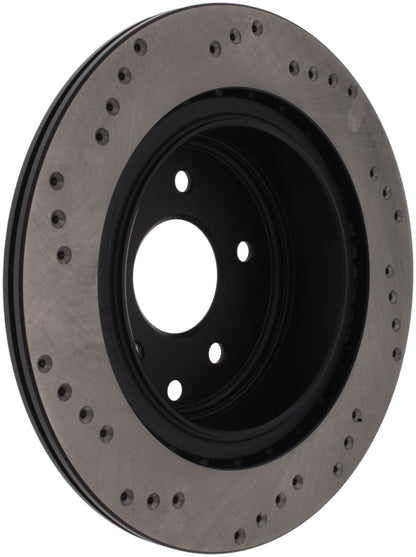 Stoptech 128.42088R Sport Cross-Drilled Disc Brake Rotors For Nissan Maxima