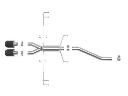 aFe Takeda 2.5in 304SS Axle-Back Exhaust System 17-19 Honda Civic Type R L4-2.0L (t)