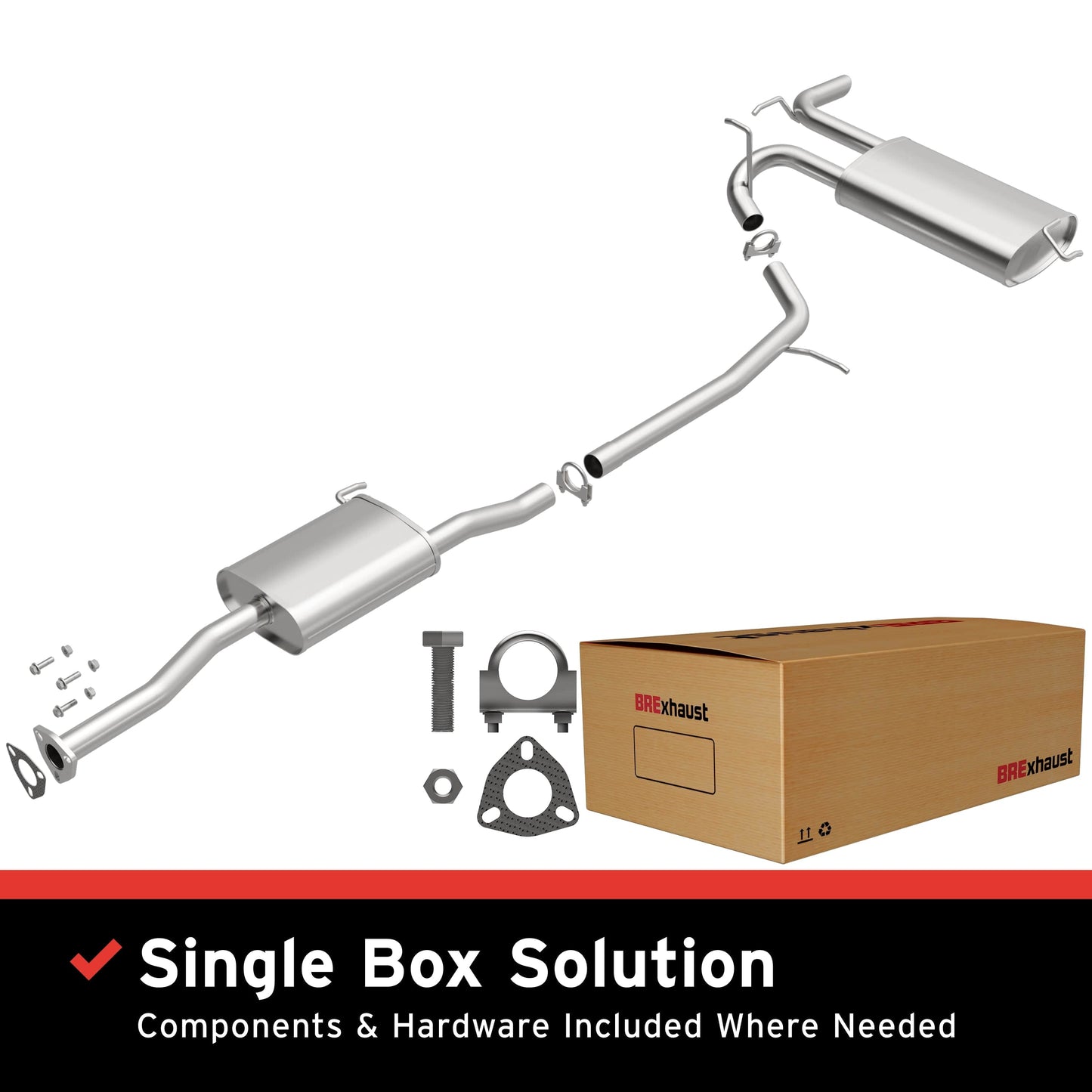 BRExhaust 2008-2010 Saturn Vue 2.4L Direct-Fit Replacement Exhaust System