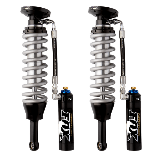 Fox 2.5 Factory Series 4.94in. Remote Res. Coilover Shock w/DSC Adj. - Black/Zinc - Toyota Tacoma 05+ w/ UCA