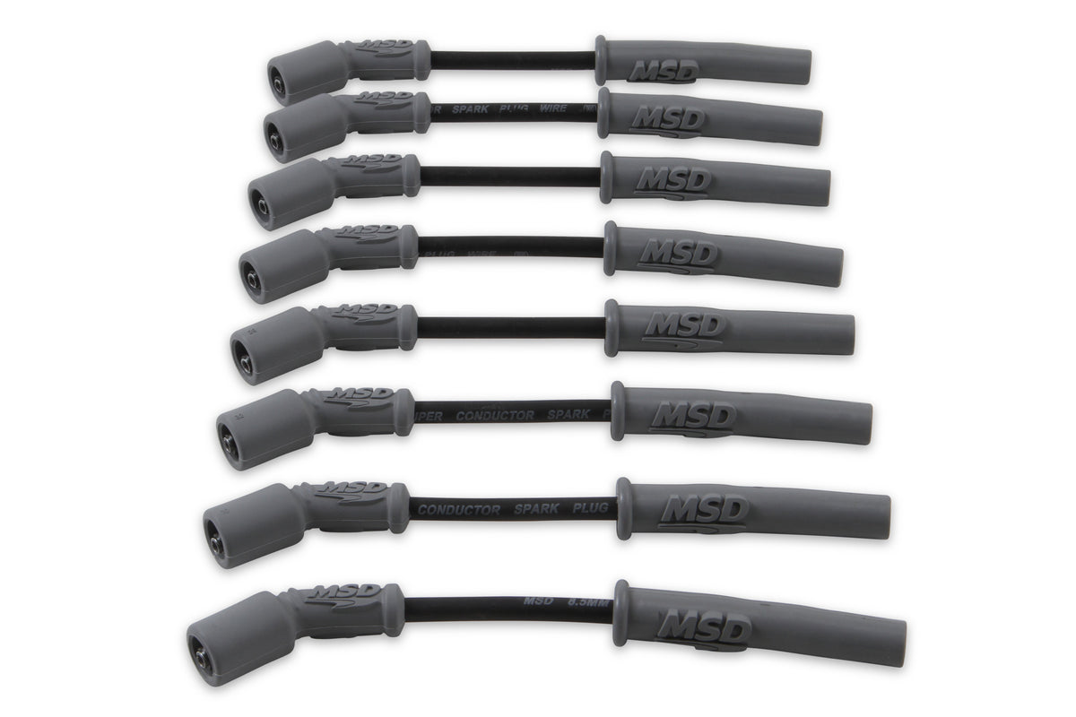 MSD 32813 Super Conductor Spark Plug Wire Set, Black