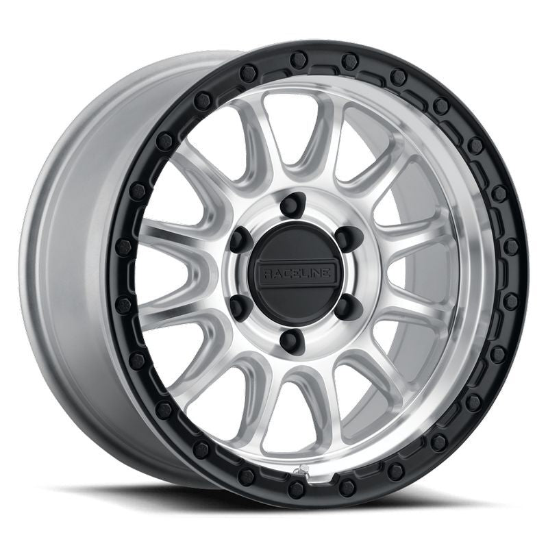 (set of 4) Raceline 960B Alpha Machined w/ Black Ring | 17x8.5" +0mm | 6x139.7mm Wheel