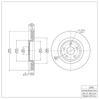 DFC Brake Rotor (FRONT): Jeep Grand Cherokee (06-10)