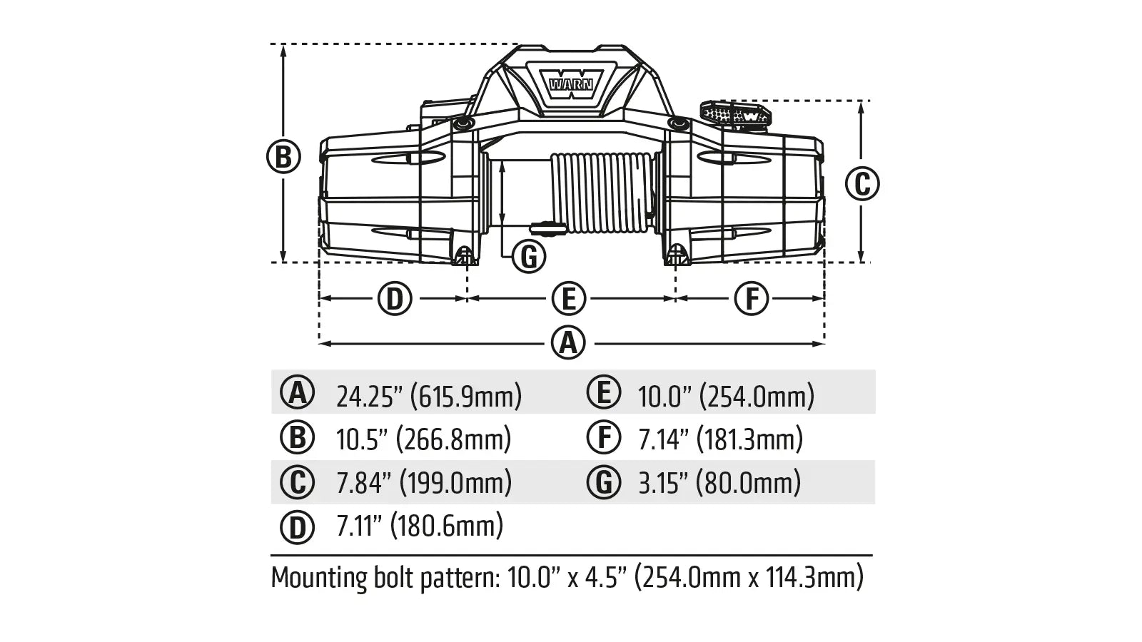 WARN 88980 ZEON 8 8000 lb Premium Series Winch Roller Fairlead 100' Cable 12V