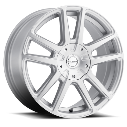 (set of 4) Raceline 145 Encore Gloss Silver | 15x7" +40mm | 5x100/5x114.3mm Wheel