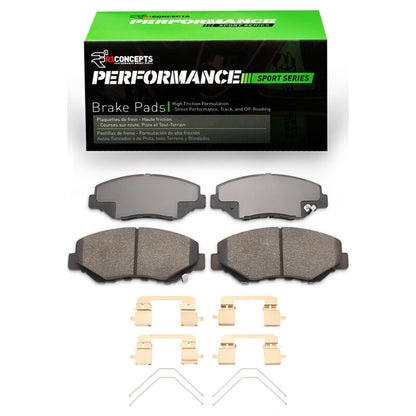 R1 05-16 Honda/Acura F&R Sport Brake Pads & Hardware Kit | Honda 2001-2022 (2115-0914-03)