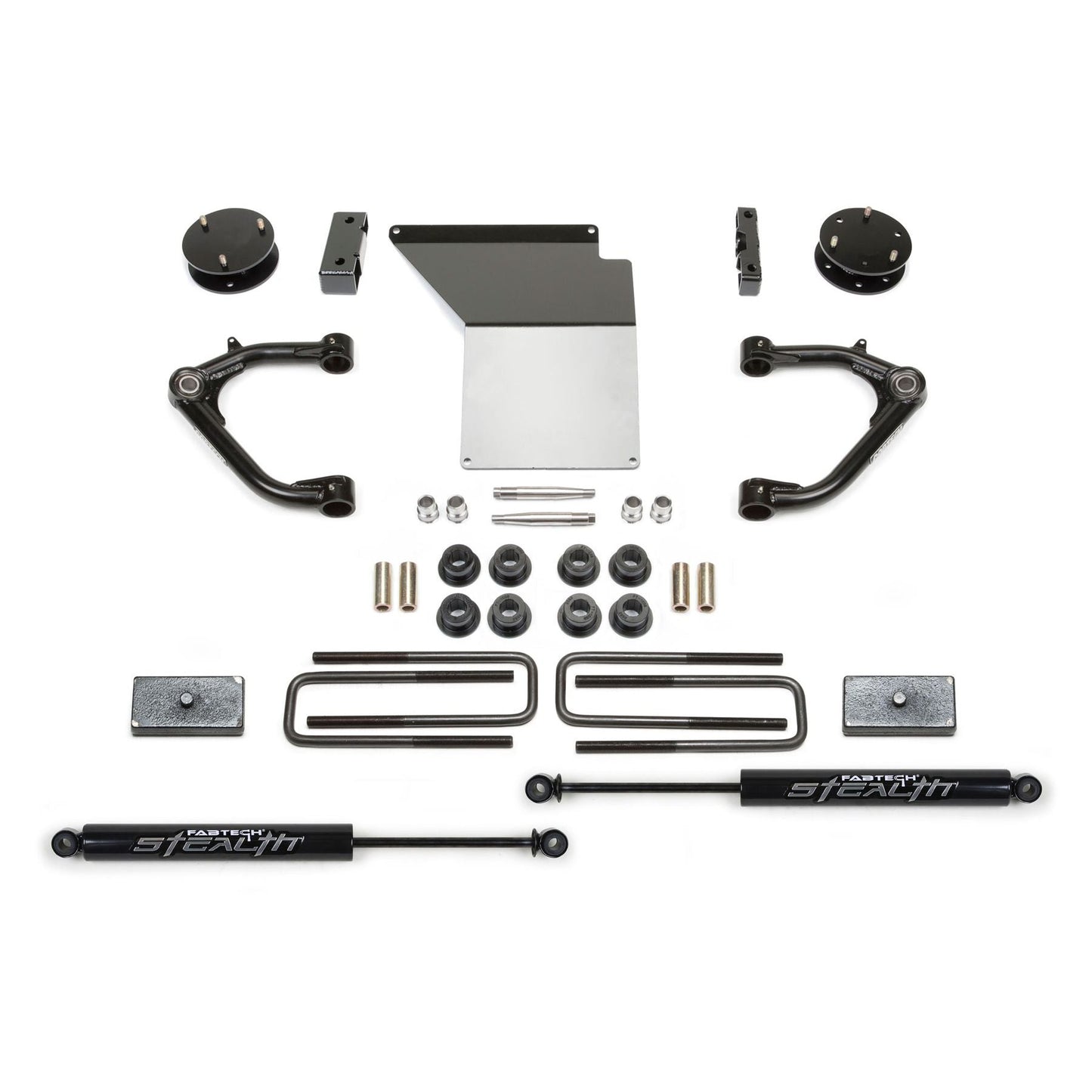 Fabtech 4" Uniball Upper Control Arm System w/ Rear Stealth Shocks | GM C/K1500 Pickup (14-18) (K1071M)