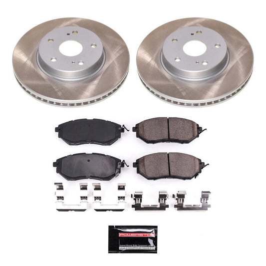 PowerStop 2015 Subaru Legacy Front Semi-Coated Rotor Kit (SC8404)