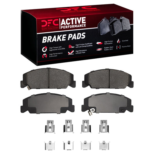 DFC 84-00 Civic Coupe Active Pads & Hardware Kit | Civic/CRX/V (EG/EH/EJ) (1115-0273-01)