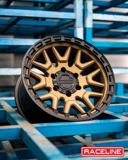(set of 4) Raceline 953 Krank Bronze | 18x9" -12mm | 6x139.7mm Wheel
