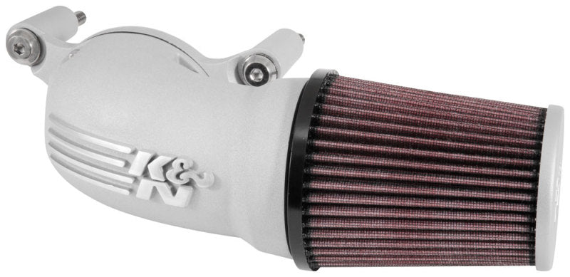 K&N 57-1137S Performance Air Intake System for Harley-Davidson (Silver)