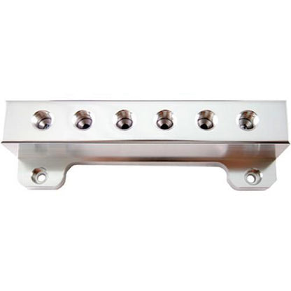 BLOX Racing Universal Billet Aluminum 6 Port Vacuum Manifold Block (BXAC-00403-BK)