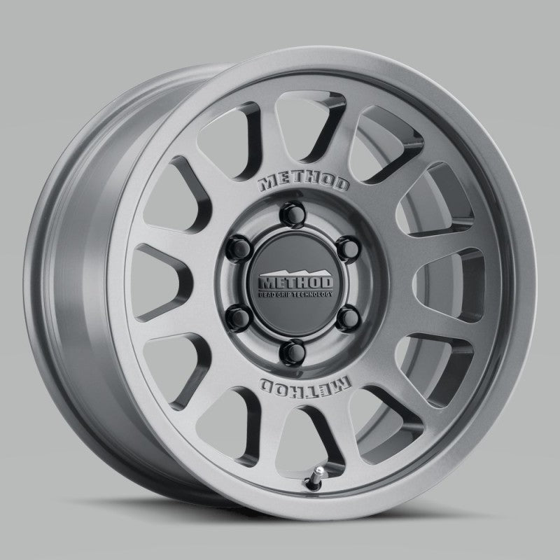 (set of 4) Method MR703 Gloss Titanium | 17x8.5" +0mm | 6x5.5in Wheel